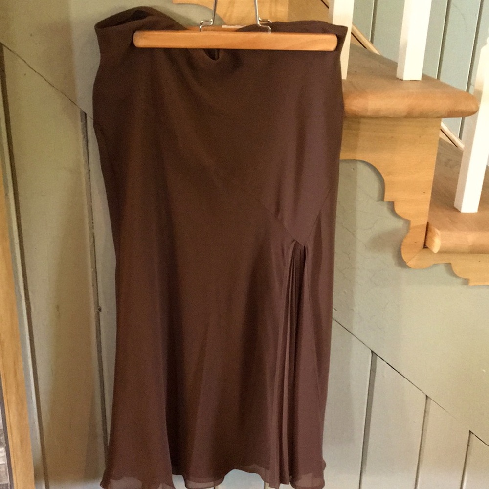 Brown polyester skirt